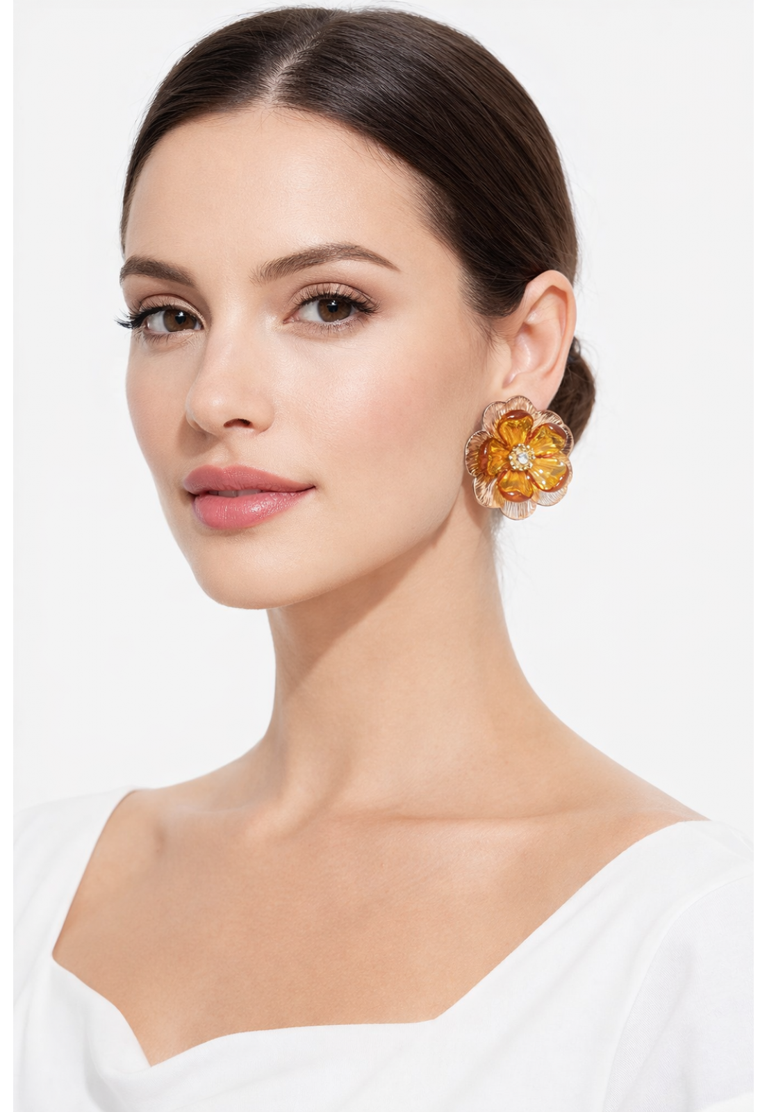 BRINCOS FLORES DOURADO