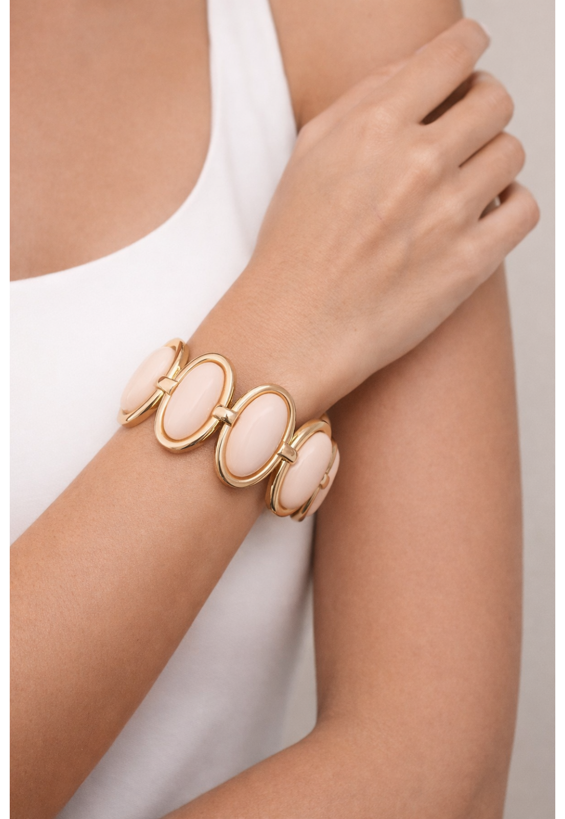 BRACELETE DOURADO OVAL ROSE