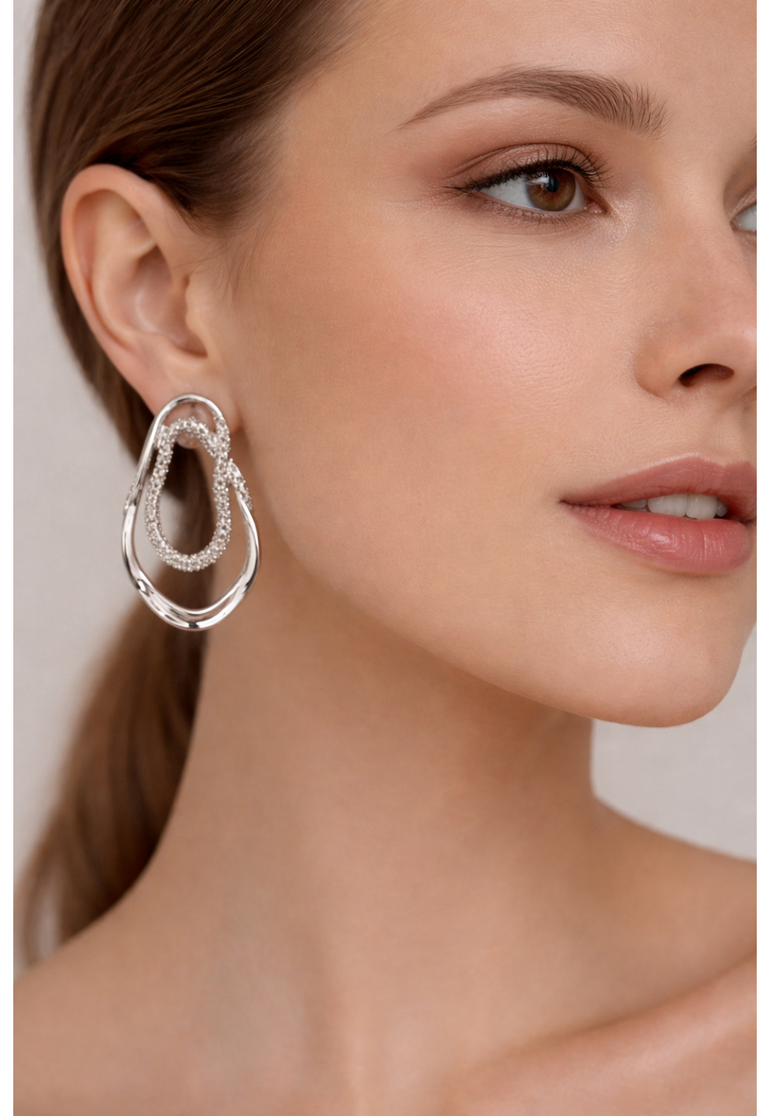 BRINCO GEOMETRICO PRATA