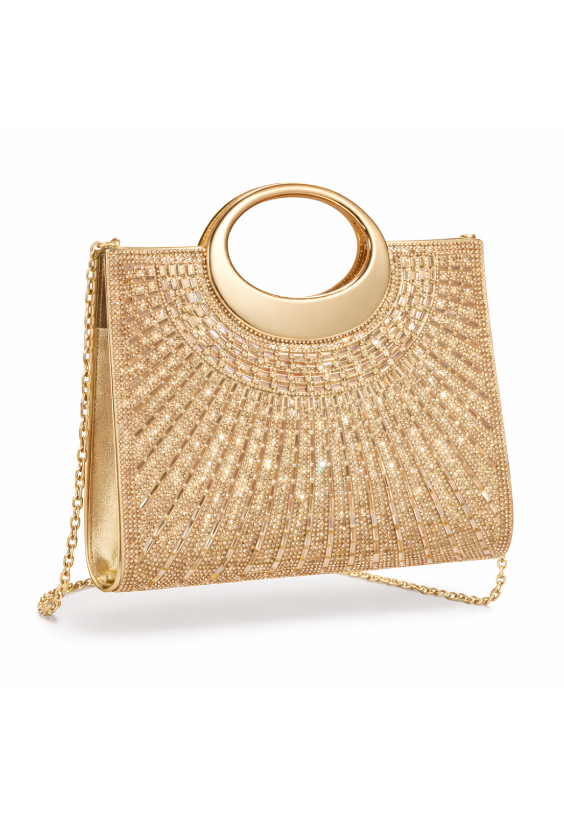 Clutch FESTA LUXO Dourada Ouro 