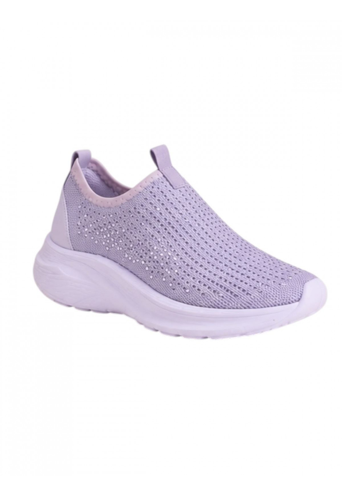 Tênis meia Slip on Prata com Hotfix Brilho Prata Tênis meia Slip on Prata com Hotfix Brilho Prata