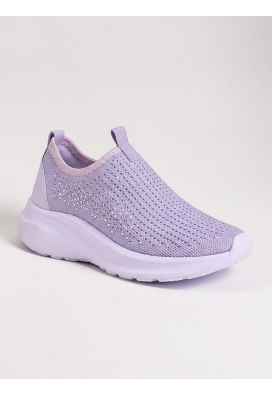Tênis meia Slip on Prata com Hotfix Brilho Prata Tênis meia Slip on Prata com Hotfix Brilho Prata