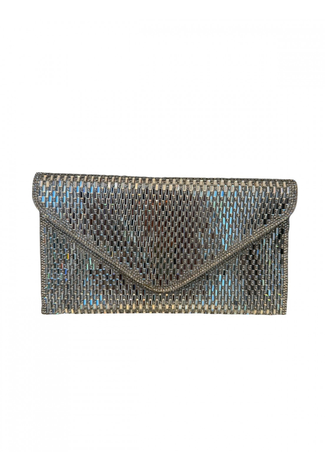 Clutch Luxo festa carteira Prata com Vidrilhos Cristais Clutch Luxo festa carteira Prata com Vidrilhos Cristais
