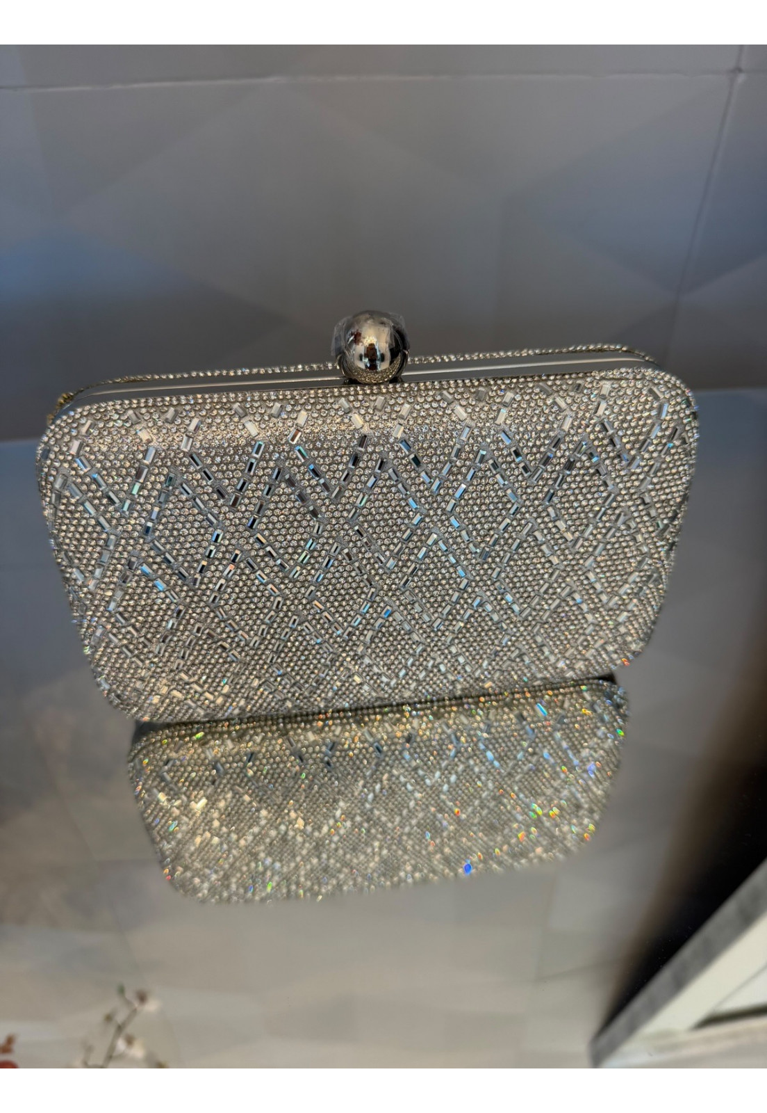 Clutch Luxo festa brilhos Premium Prata Clutch Luxo festa brilhos Premium Prata