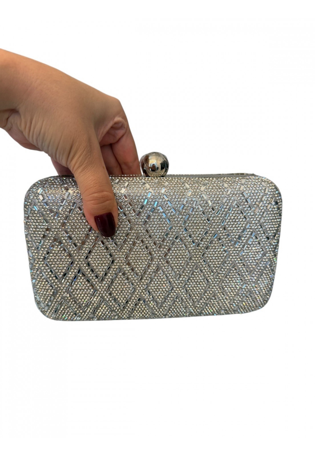 Clutch Luxo festa brilhos Premium Prata Clutch Luxo festa brilhos Premium Prata