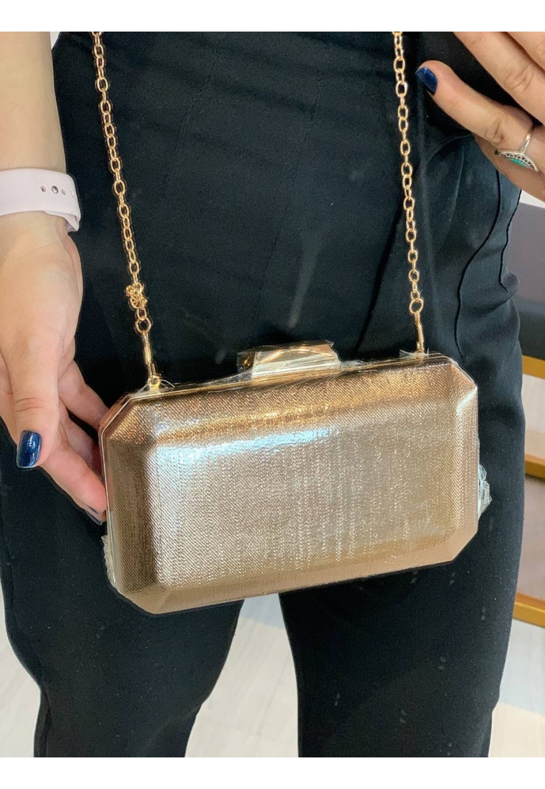 Clutch retangular Dourada BRONZE Clutch retangular Dourada BRONZE