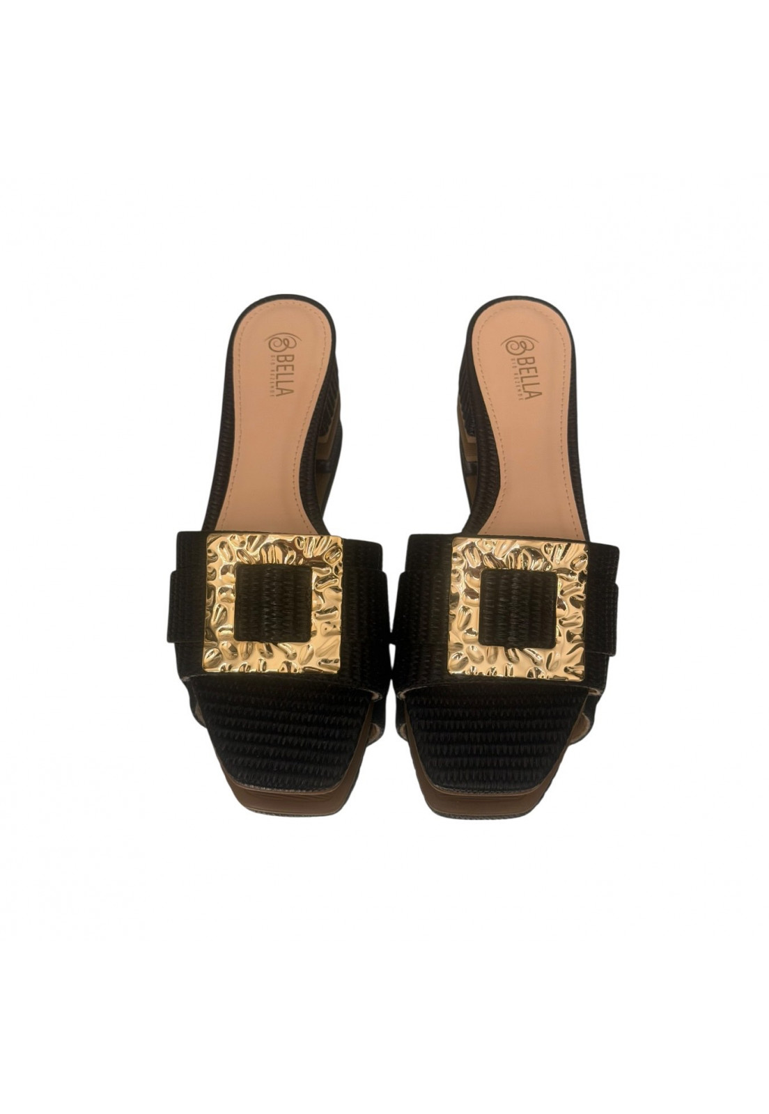 Tamanco LUXO Preto Salto Bloco 3 cm Tamanco LUXO Preto Salto Bloco 3 cm