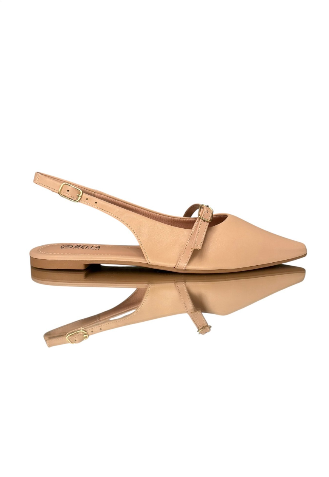Sapatilha Slingback Nude Amendoa