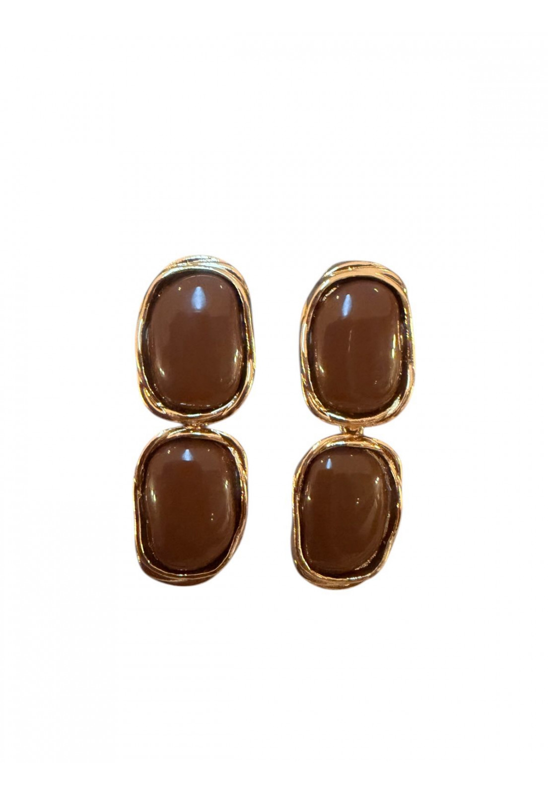 BRINCO RETANGULAR MARROM