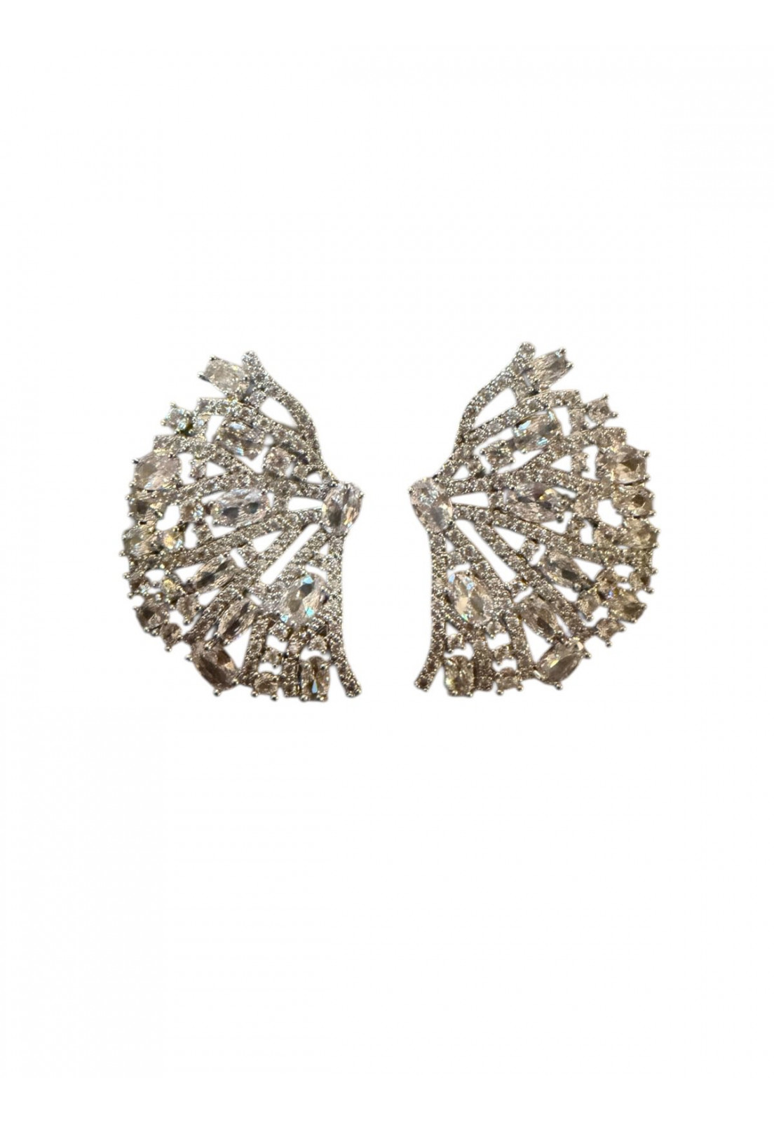 BRINCO LUXO FESTA PRATA CRAVEJADO