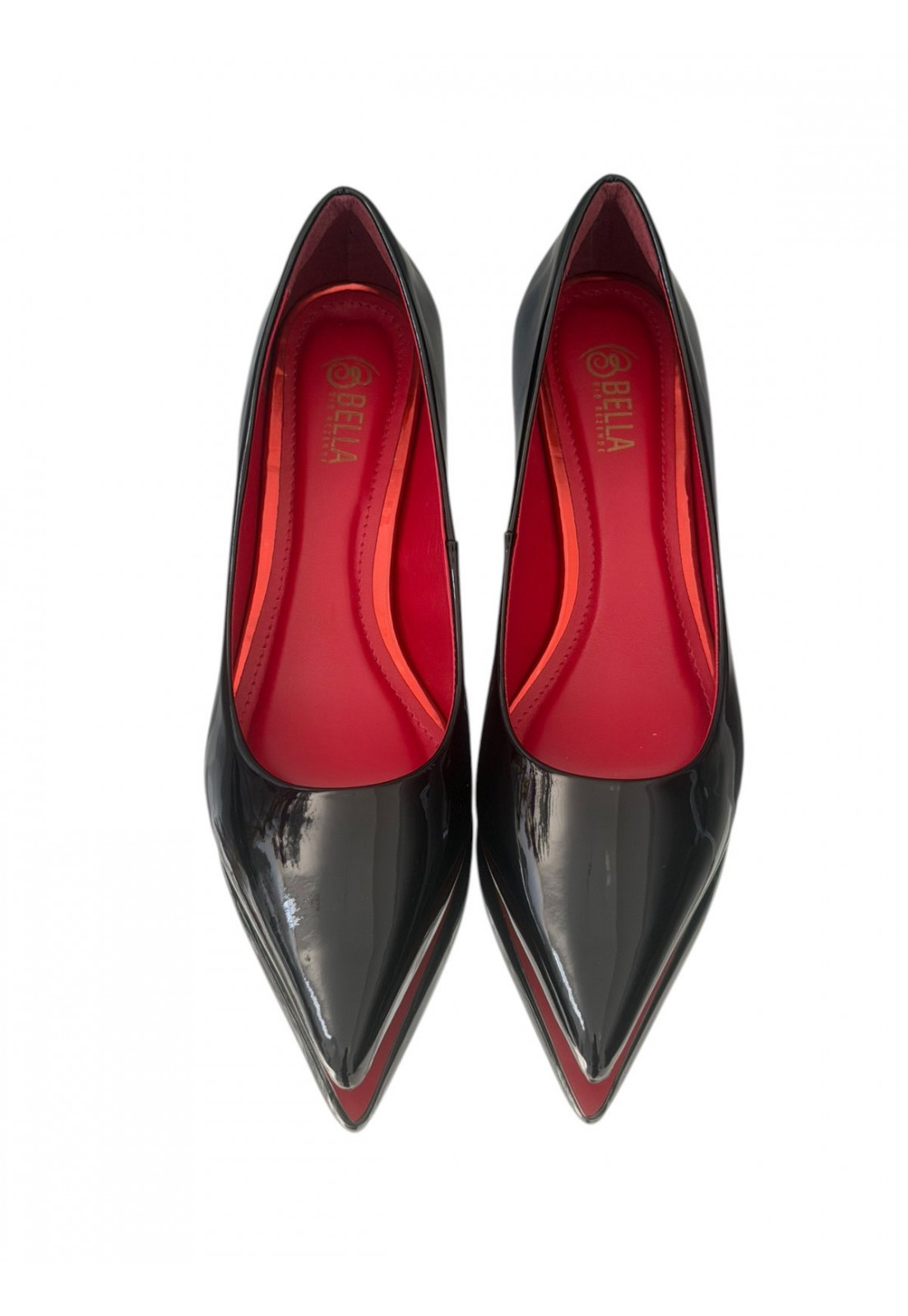 Scarpin SOLA VERMELHA Verniz Preto SALTO 5 cm interior vermelho Scarpin SOLA VERMELHA Verniz Preto SALTO 5 cm interior vermelho