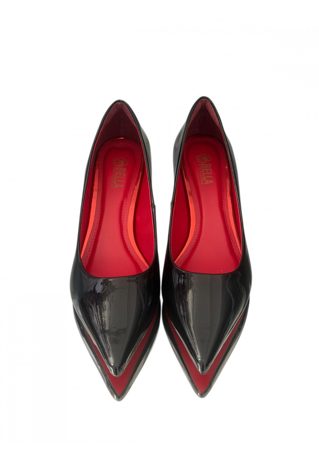 Scarpin SOLA VERMELHA Verniz Preto SALTO 5 cm interior vermelho Scarpin SOLA VERMELHA Verniz Preto SALTO 5 cm interior vermelho