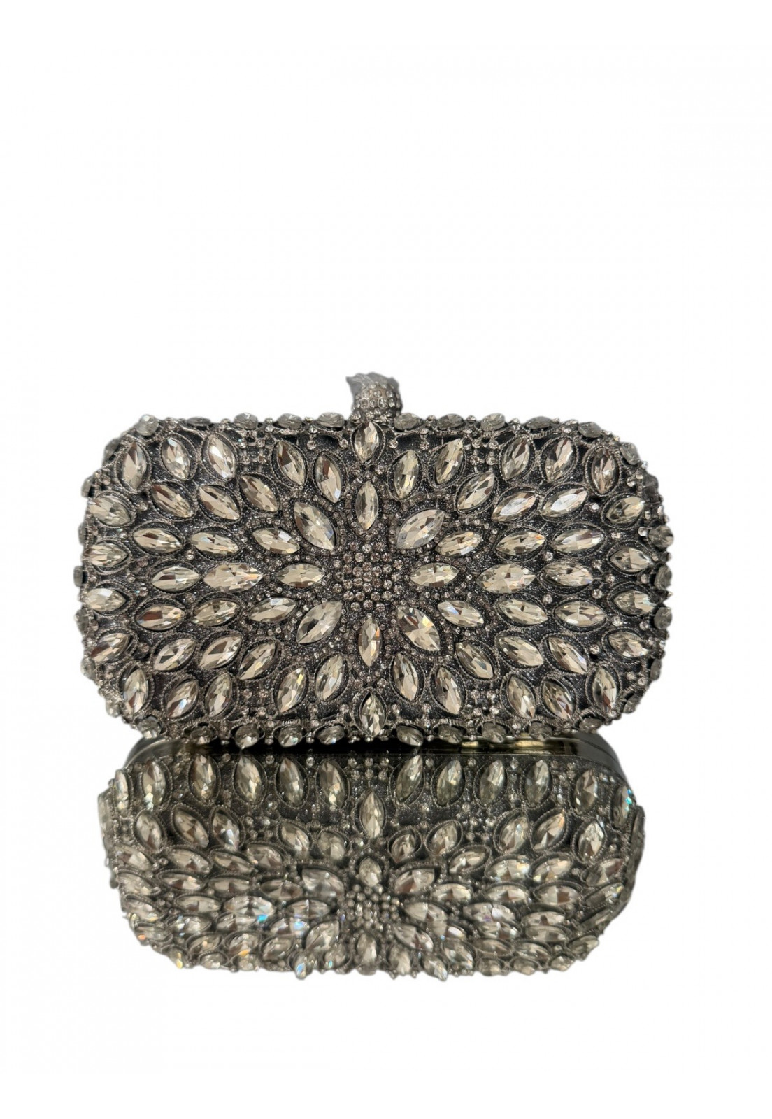 CLUTCH GLAM PRATA COM PEDRARIAS