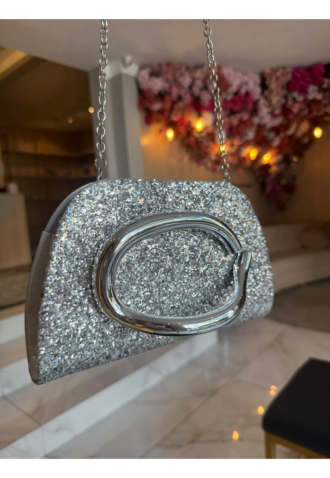 Clutch inspiração Brilho PRATA