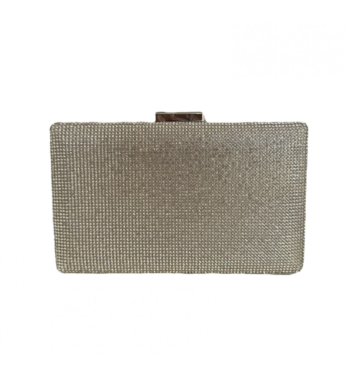 Clutch Prata Strass Brilhante 