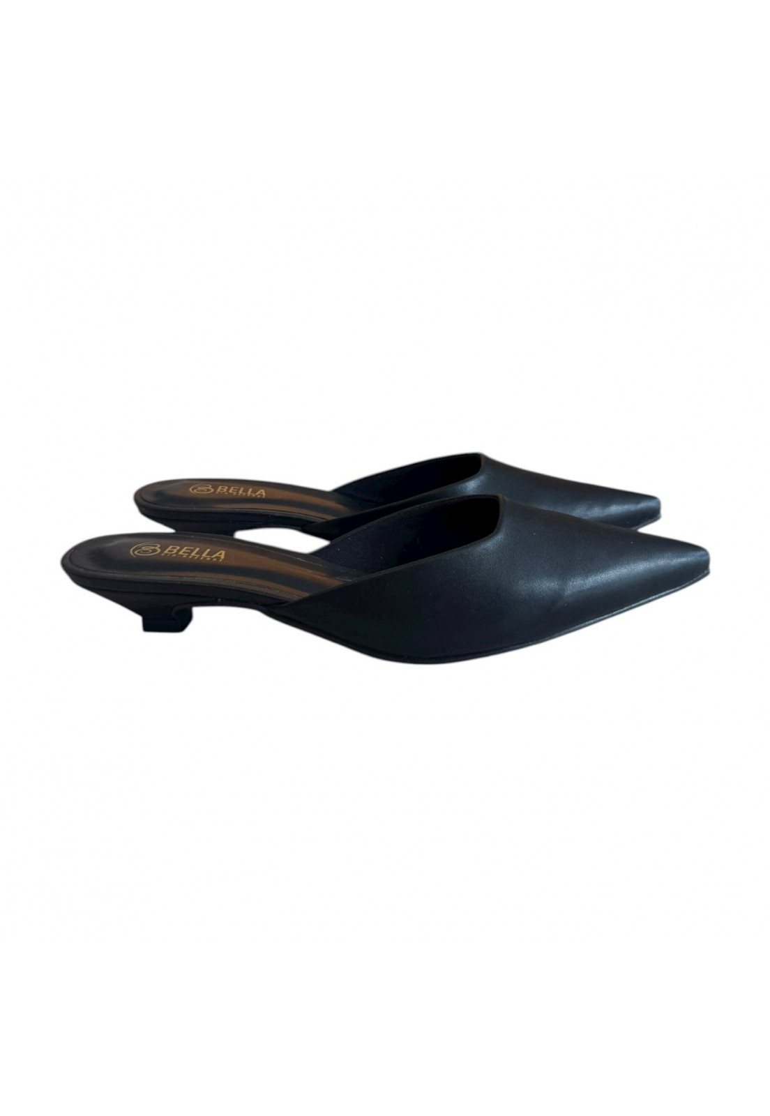 Scarpin Mule Preto bico longo Salto 2 cm Scarpin Mule Preto bico longo Salto 2 cm