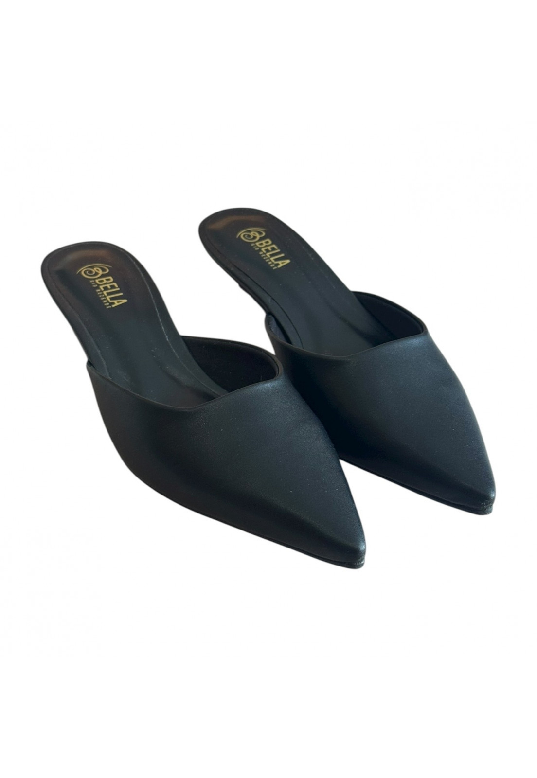 Scarpin Mule Preto bico longo Salto 2 cm Scarpin Mule Preto bico longo Salto 2 cm