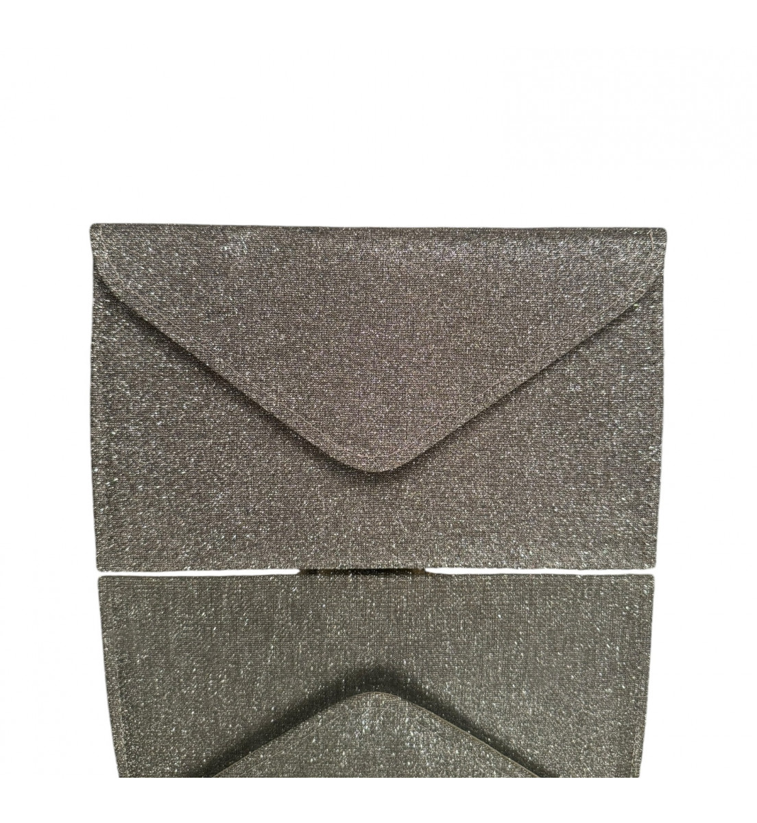 Bolsa Envelope Festa Brilho Prata Pewter 