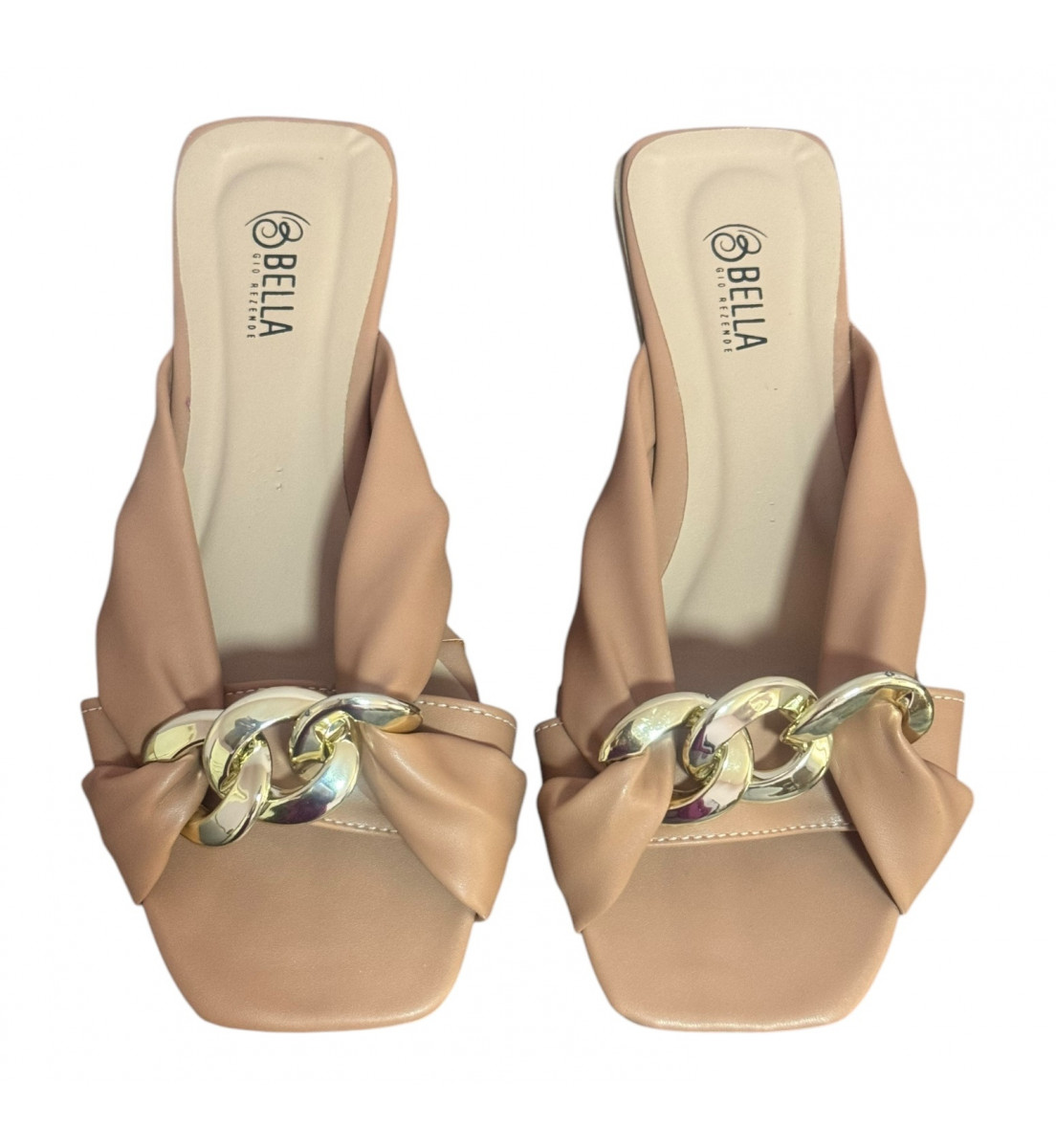 Chinelo Chique  Rasteira Elegance Napa Nude