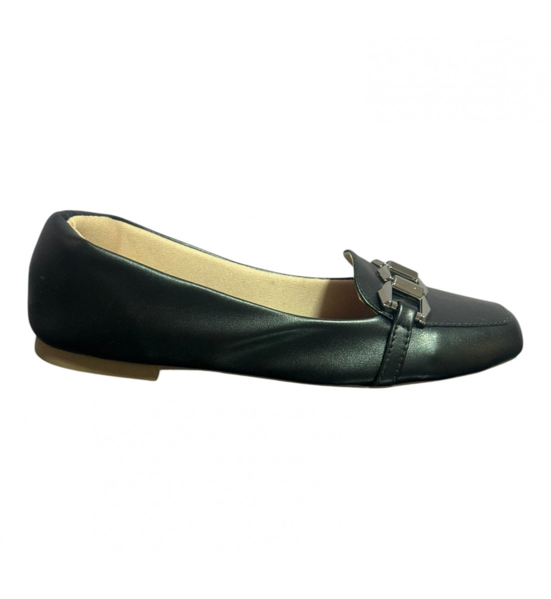 Mocassim Napa Preto com detalhes em Onix