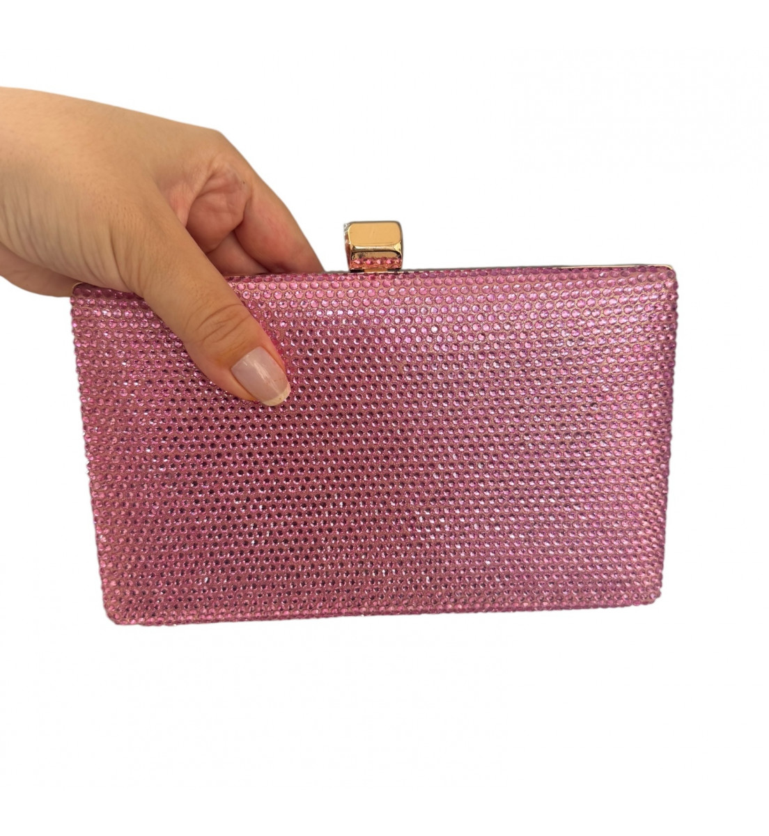 Clutch Rosa  Luxo Retangular