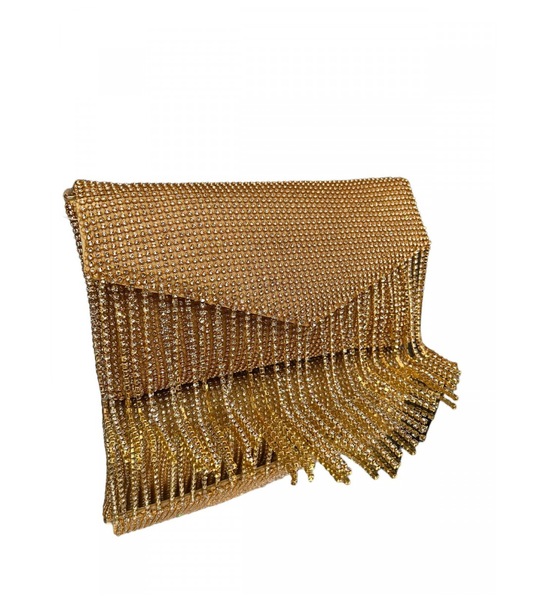 Clutch Dourada Strass Brilhante 