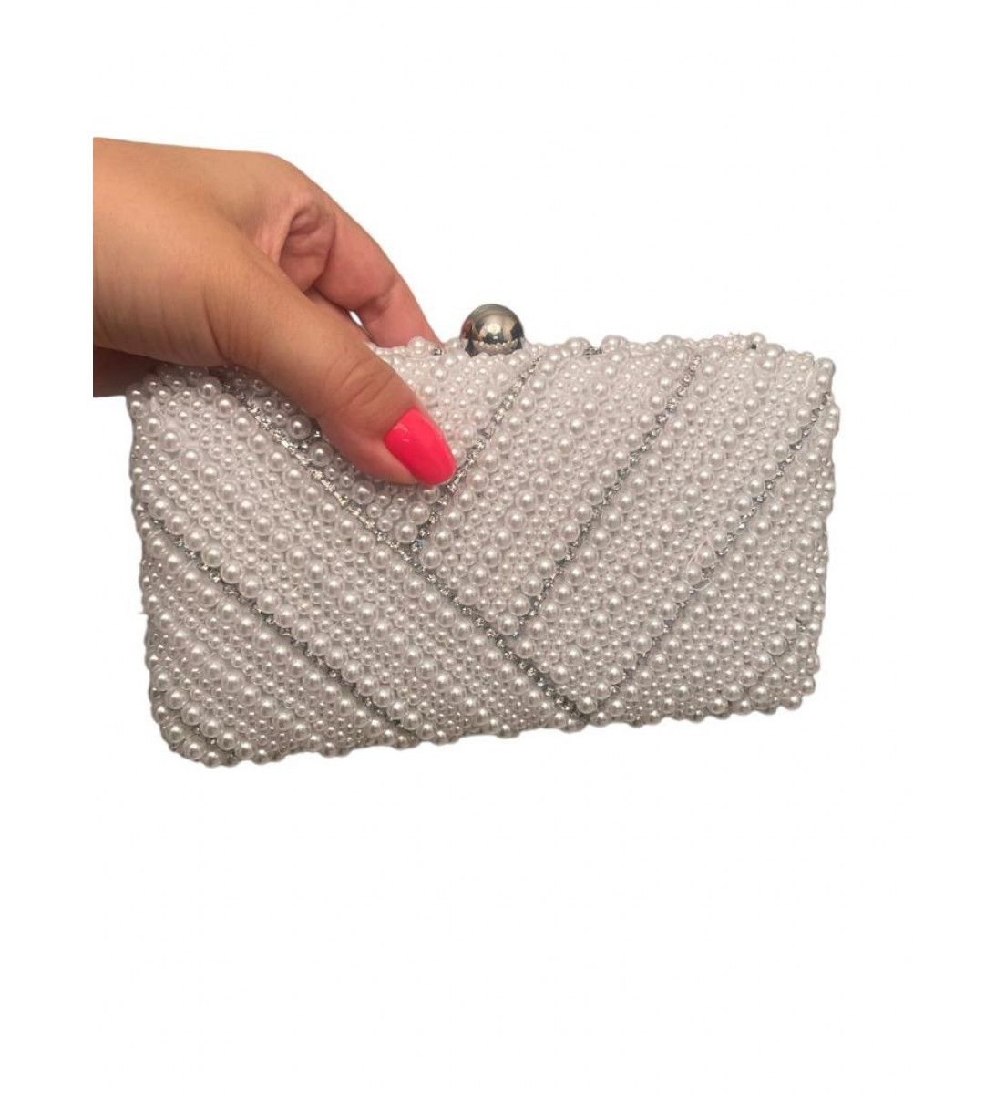 Bolsa Clutch Luxo Pérola 