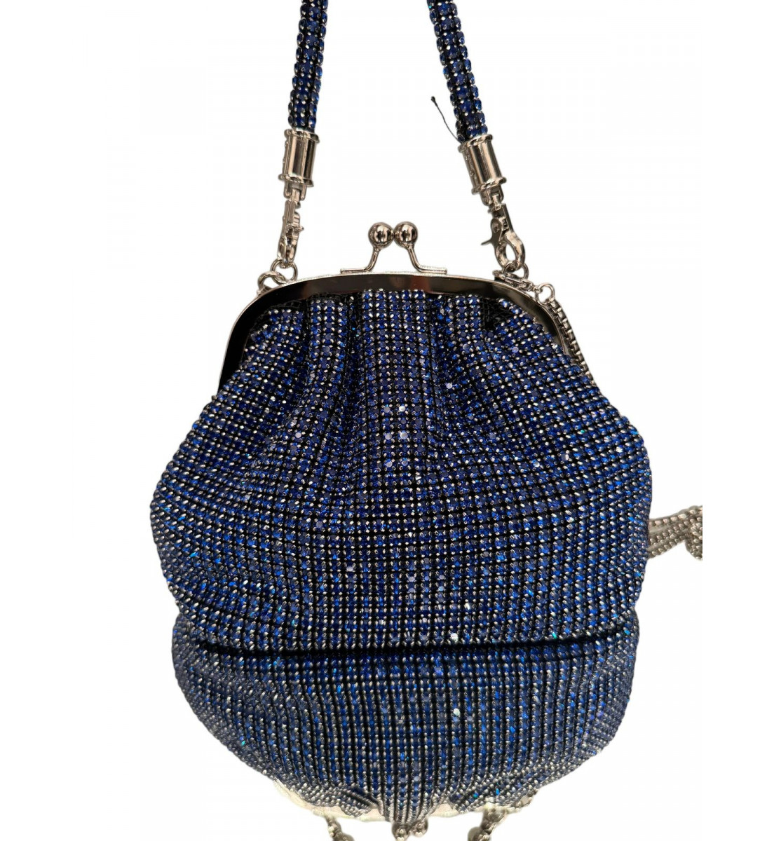 Bolsa  Mini Bag  Azul luxo com alça cheia de charme 