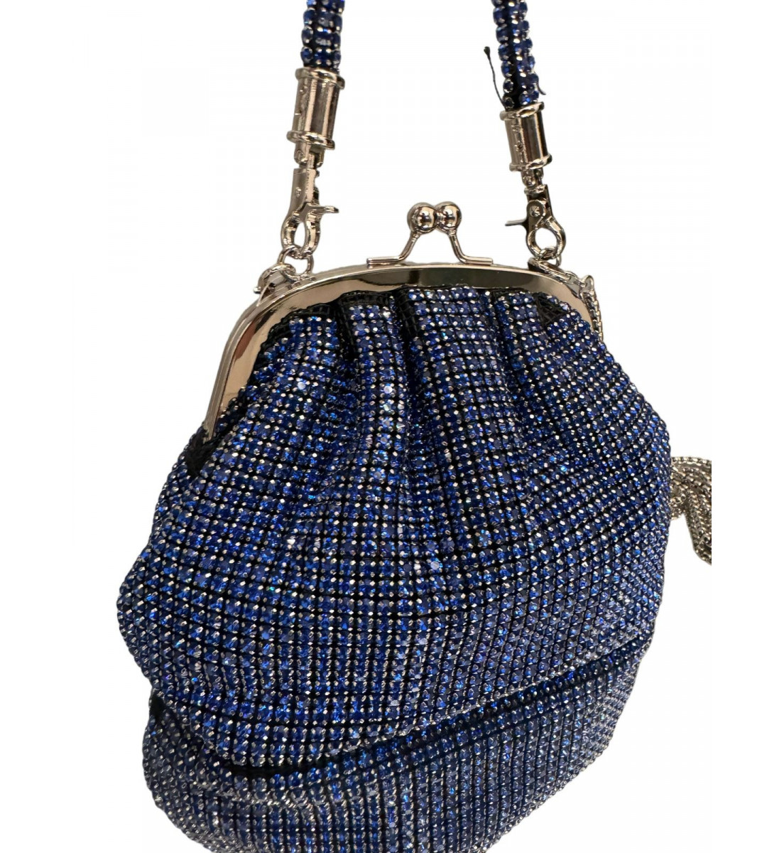 Bolsa  Mini Bag  Azul luxo com alça cheia de charme 