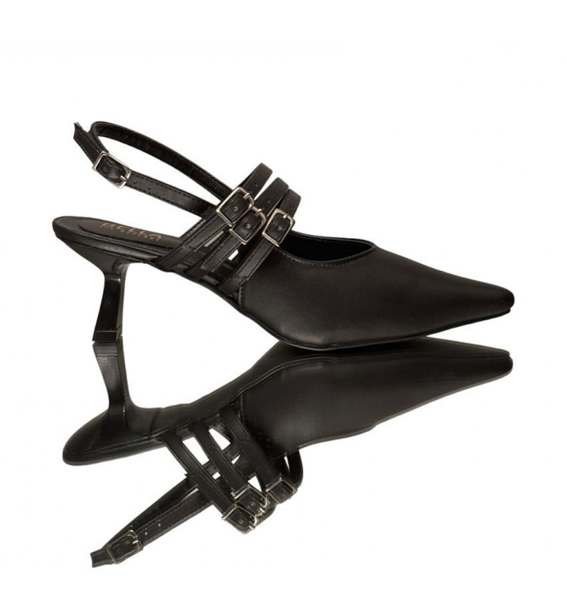 Sapato Scarpin Slingback Preto salto 7cm