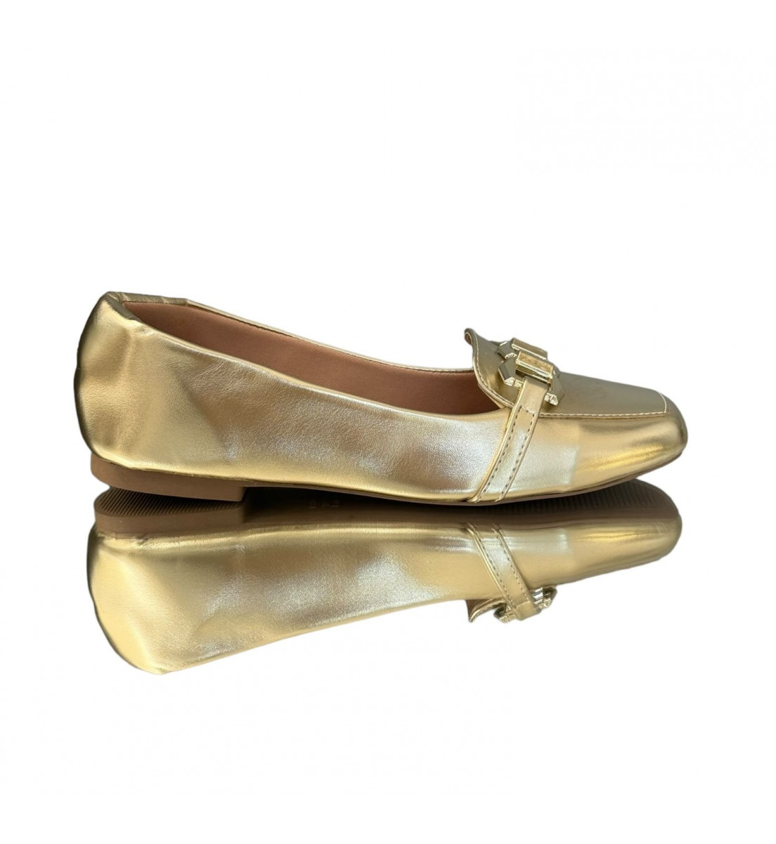 Mocassim Loafer Dourado Light