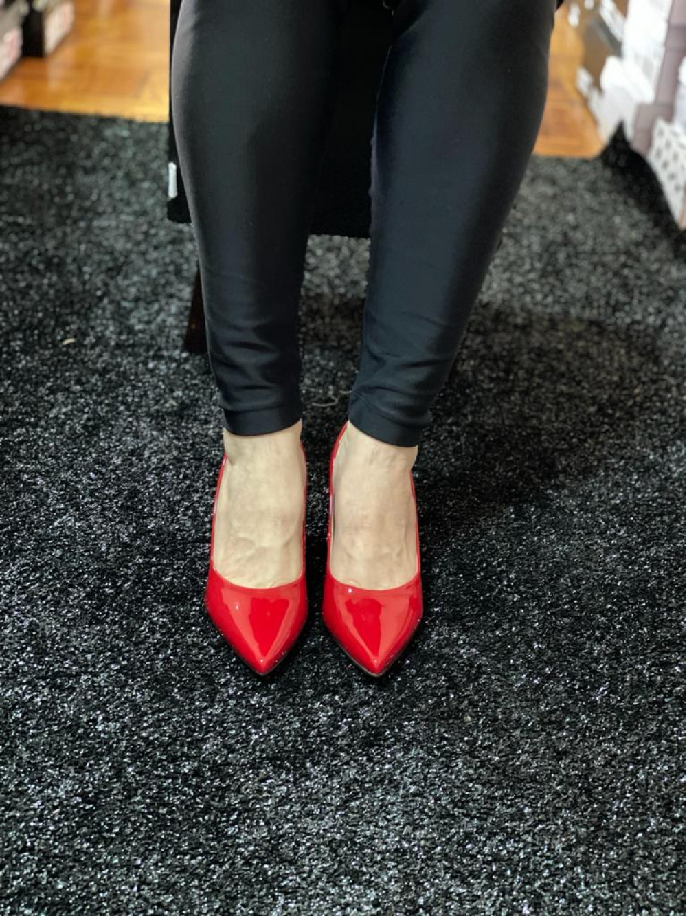 scarpin vermelho salto 7 cm