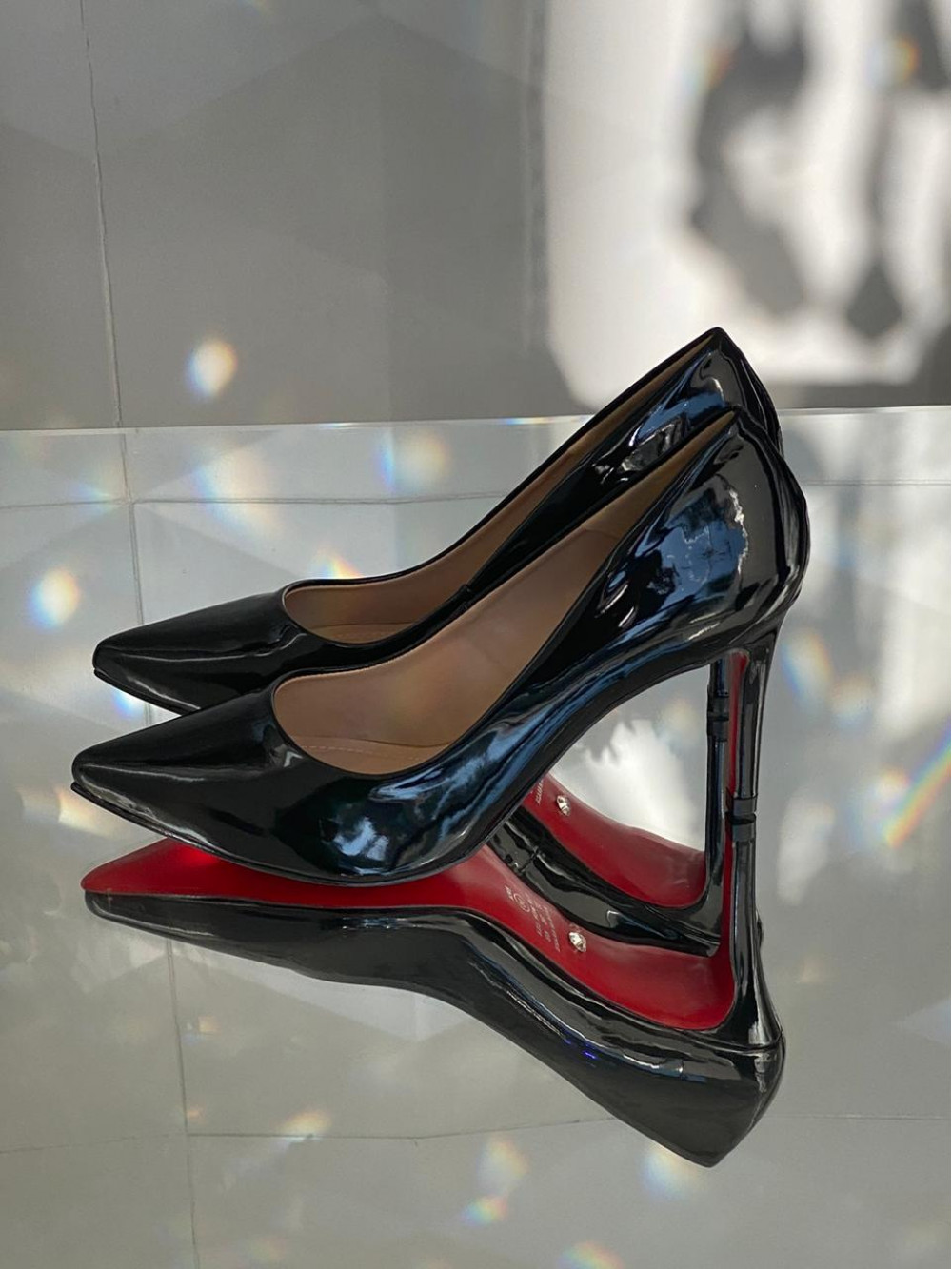 scarpin de verniz preto