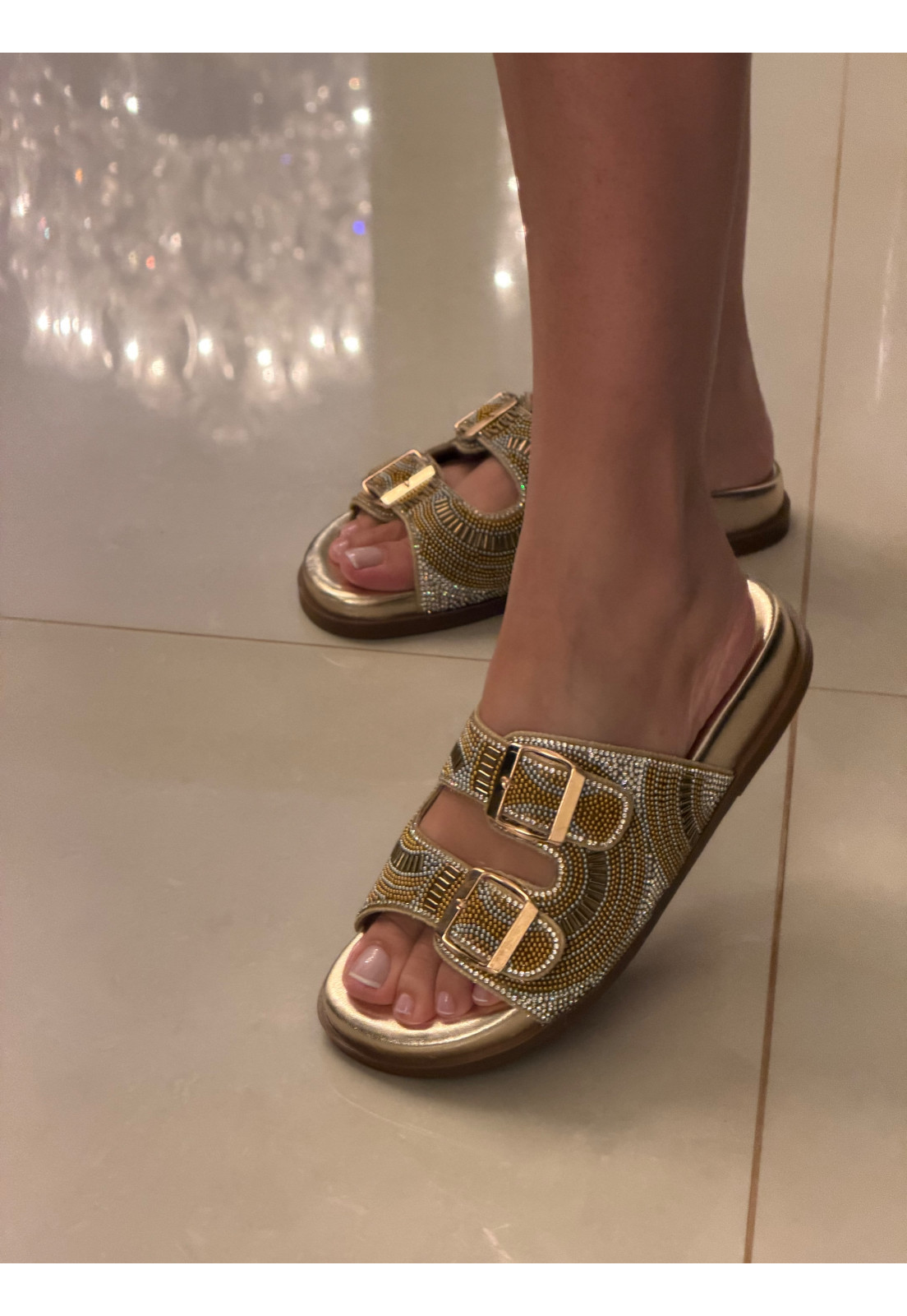 Papete BRILHO Dourada com Aplicações 