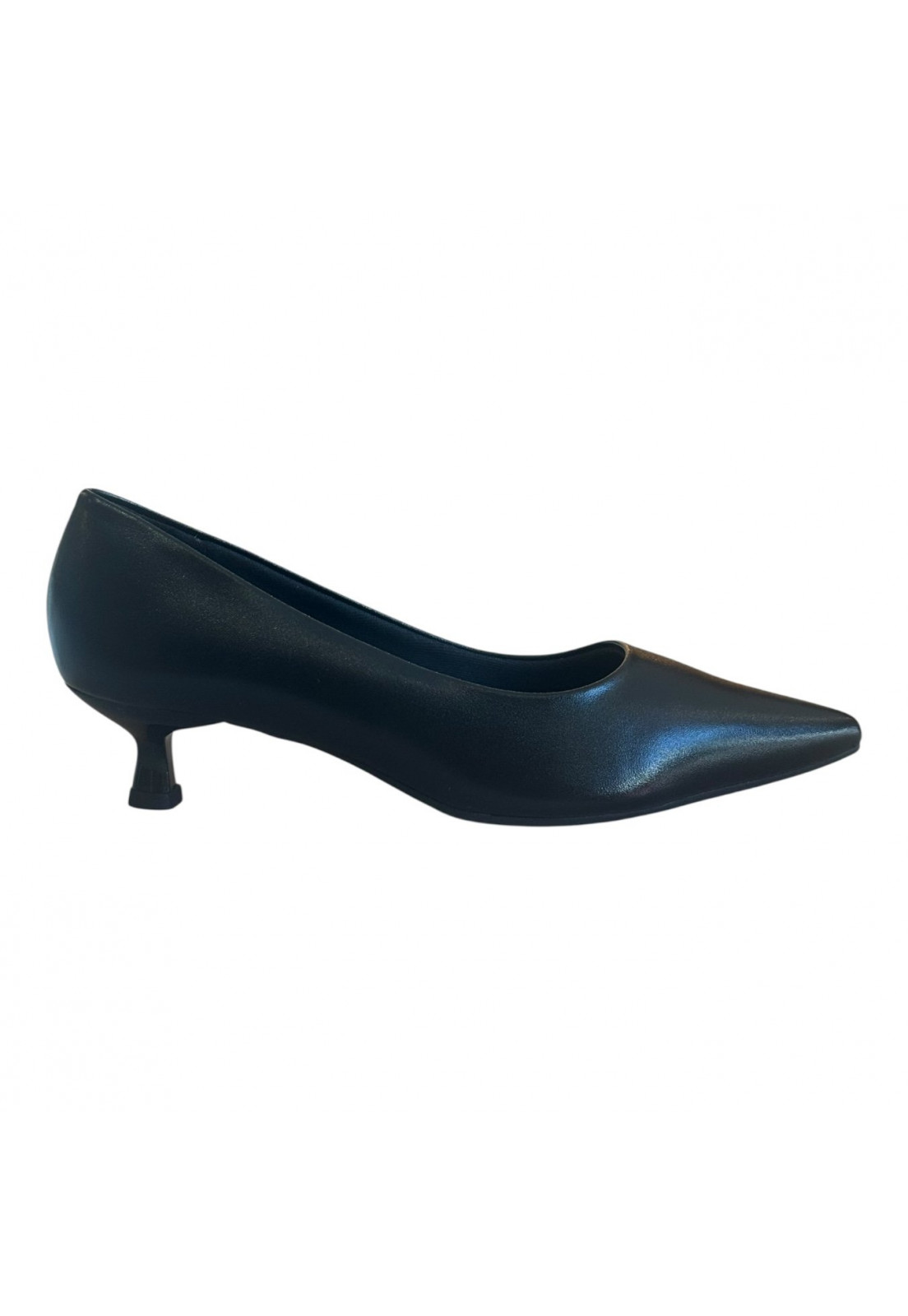 Scarpin Napa Preto Salto 4 cm