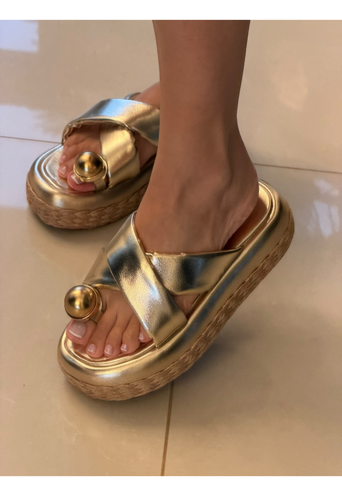 Papete CONFORT De dedo Dourada Metalizada