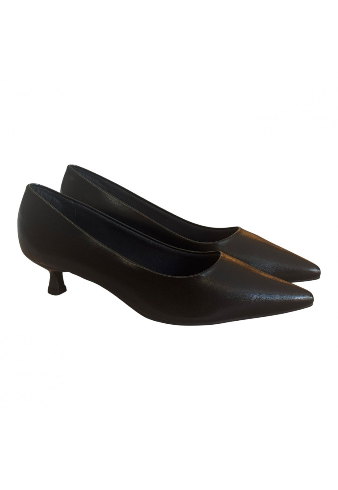 Scarpin Napa Preto Salto 4 cm