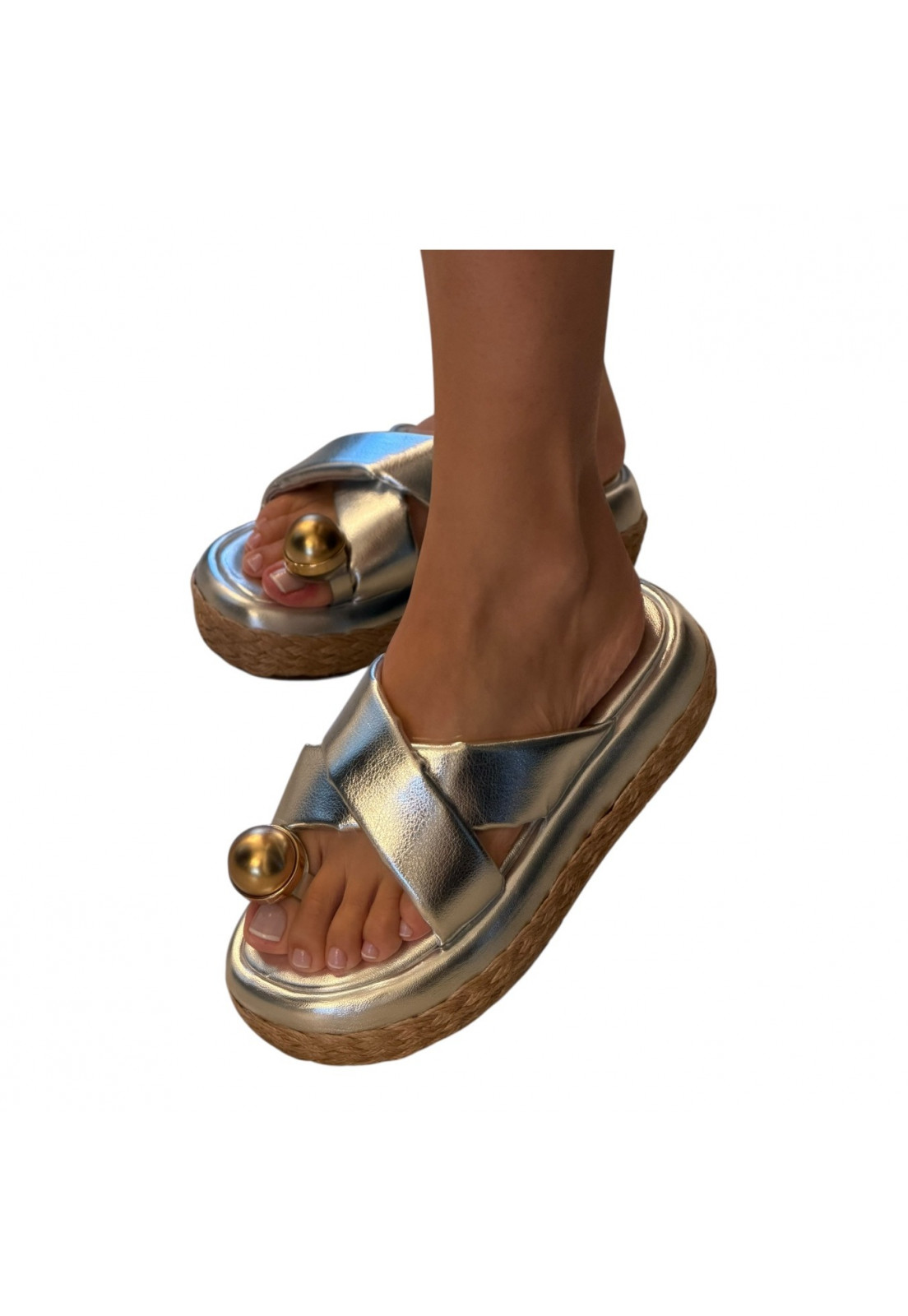 Papete CONFORT De dedo Prata Metalizada