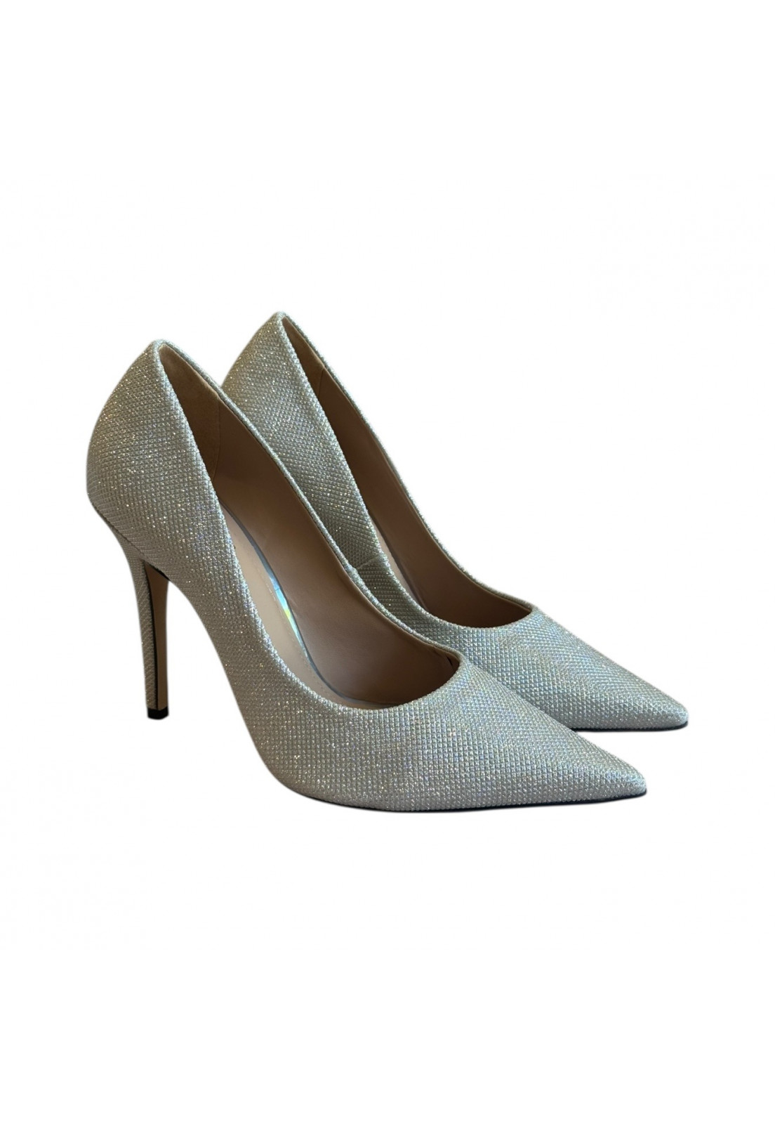 Scarpin Prata brilhante salto 11cm Scarpin Prata brilhante salto 11cm