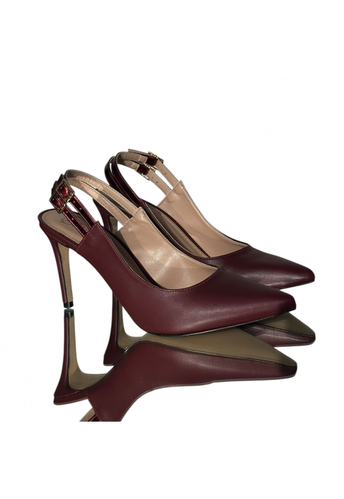 Scarpin  Napa Metalizado Marsala