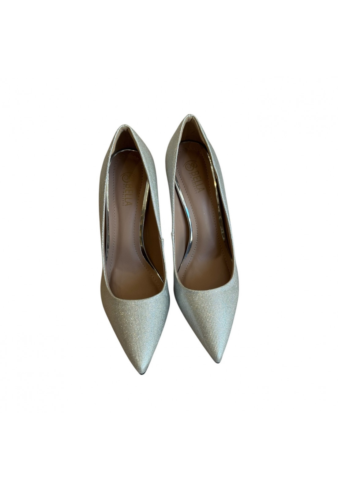 SCARPIN BLOSSON PRATA SALTO 11 CM