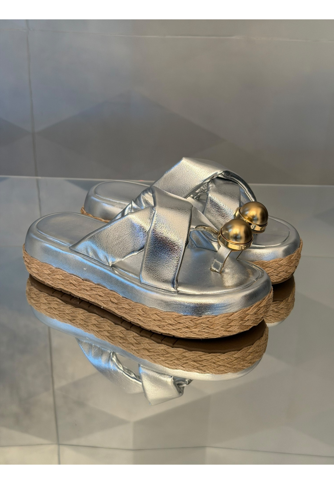 Papete CONFORT De dedo Prata Metalizada