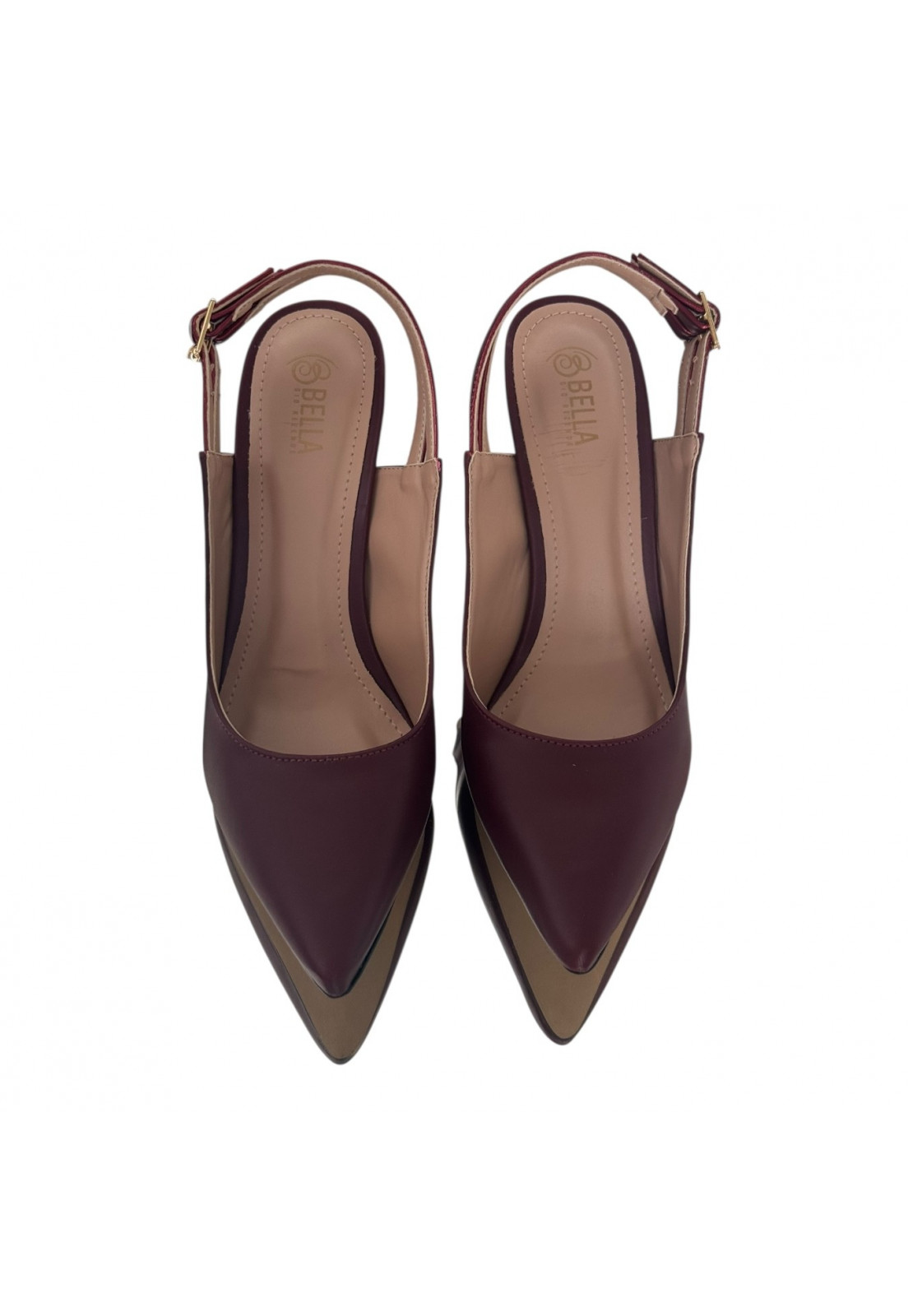 Scarpin  Napa Metalizado Marsala