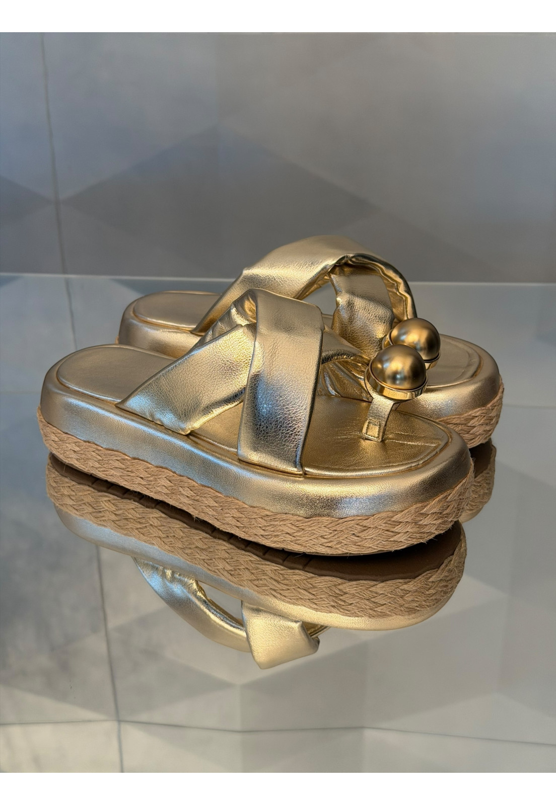 Papete CONFORT De dedo Dourada Metalizada