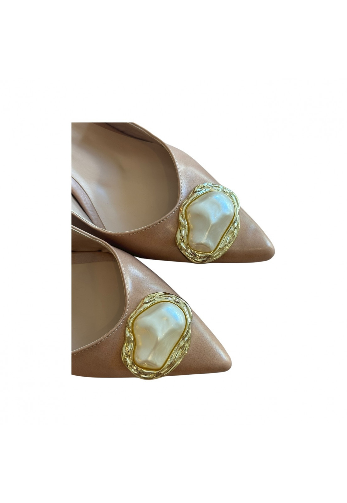 Scarpin Nude Pedraria Salto 7 cm Scarpin Nude Pedraria Salto 7 cm