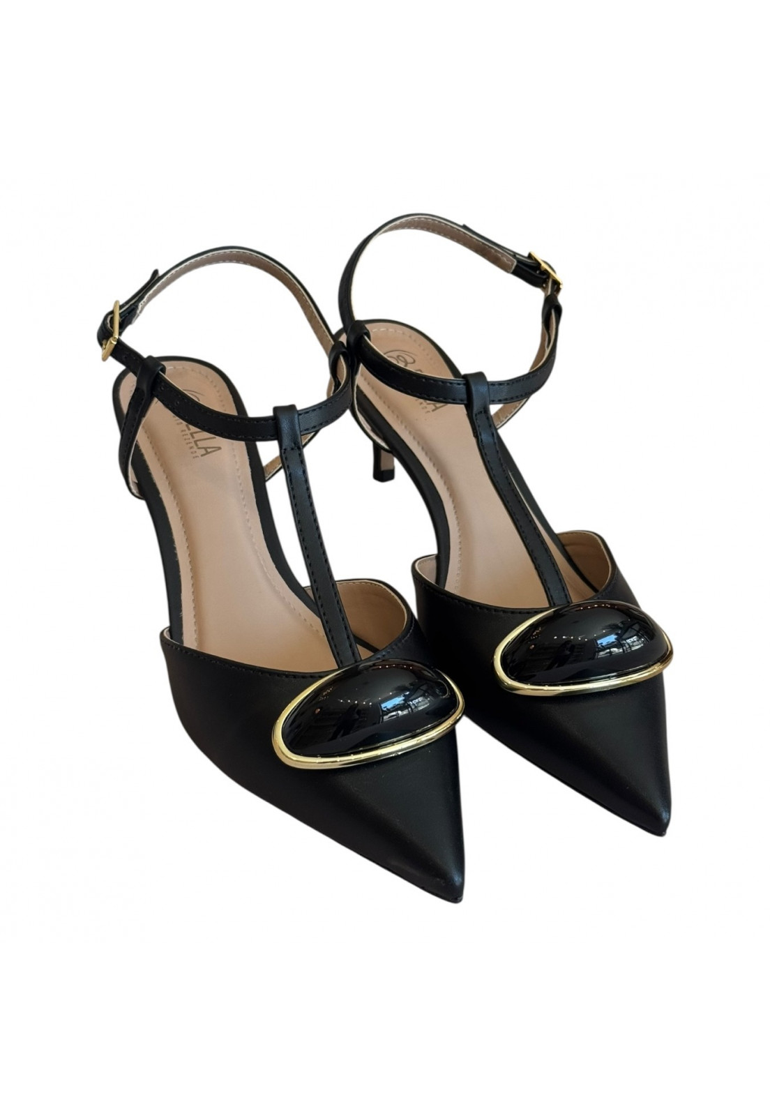 SCARPIN PRETO SLINGBACK SALTO 5 CM 