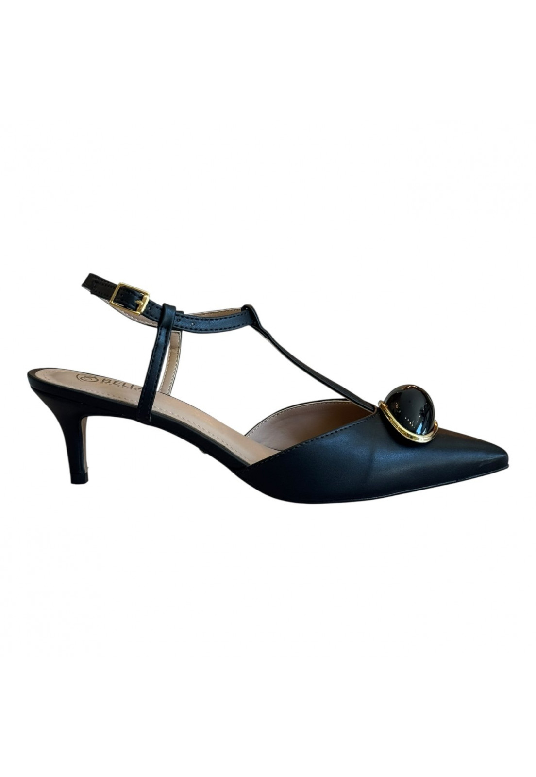 SCARPIN PRETO SLINGBACK SALTO 5 CM 