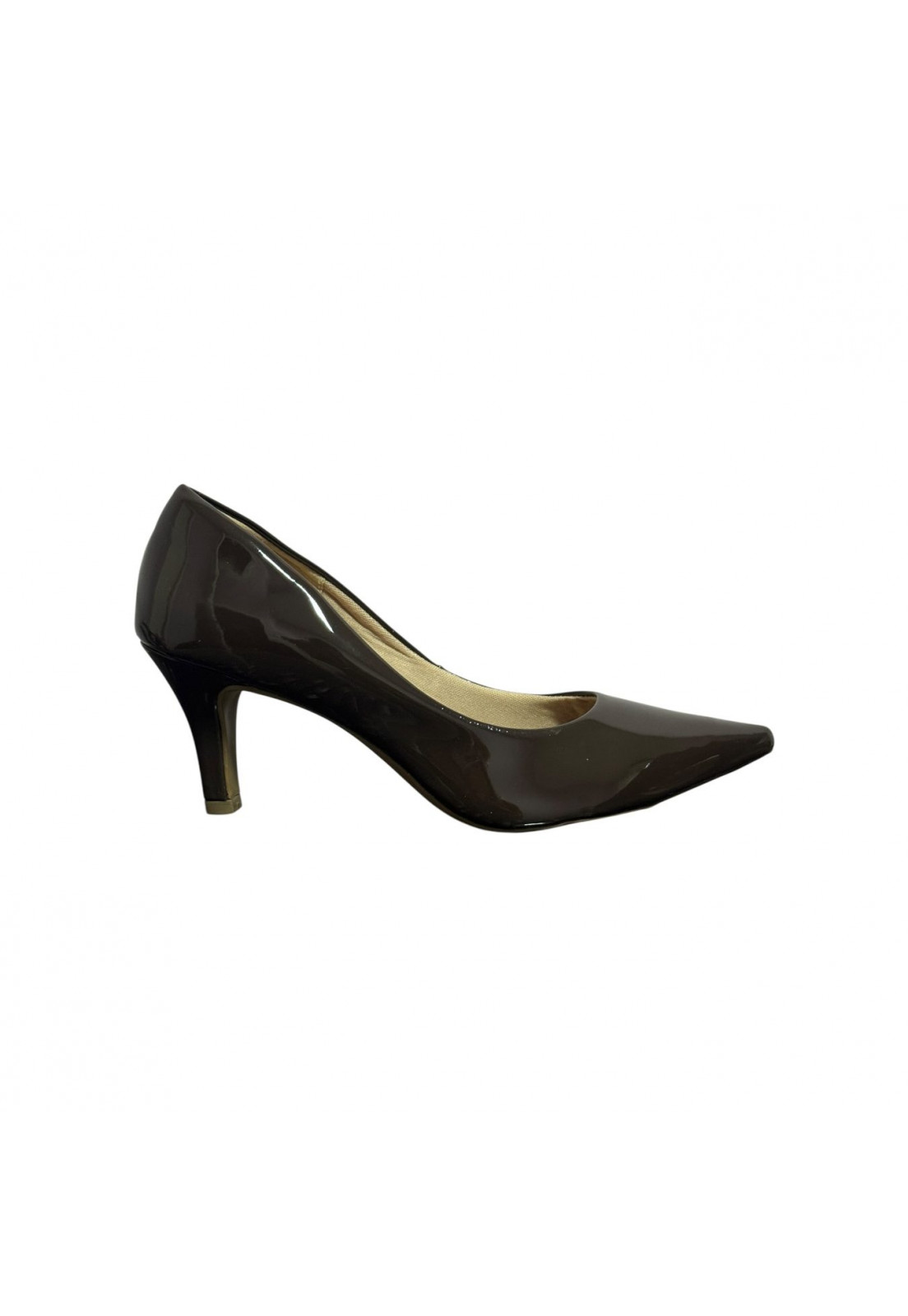 Scarpin Verniz Café Macchiato 6 cm