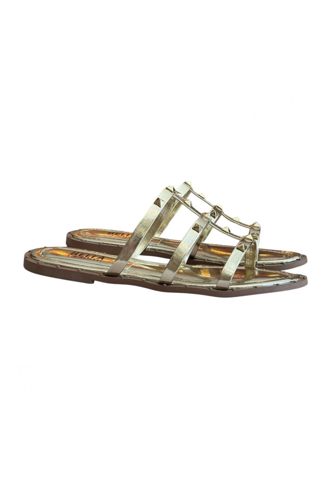 Rasteira Ouro Ligh Spike dourado