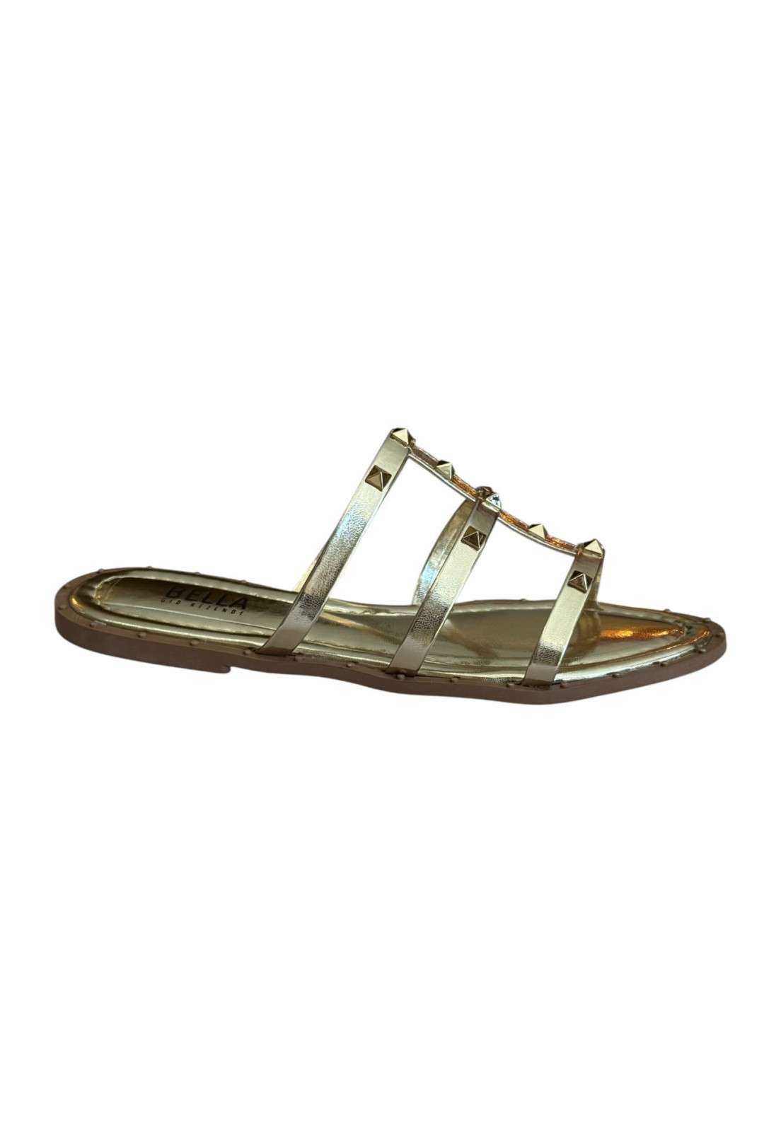 Rasteira Ouro Ligh Spike dourado